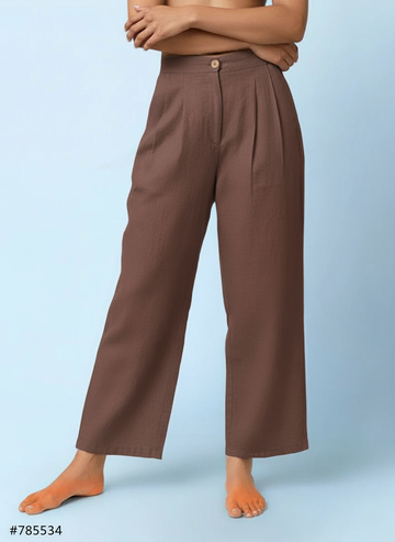 Mars - Brown Pleated Pants