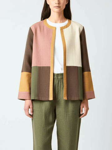 Lery Upcycled Colour Block Jacket