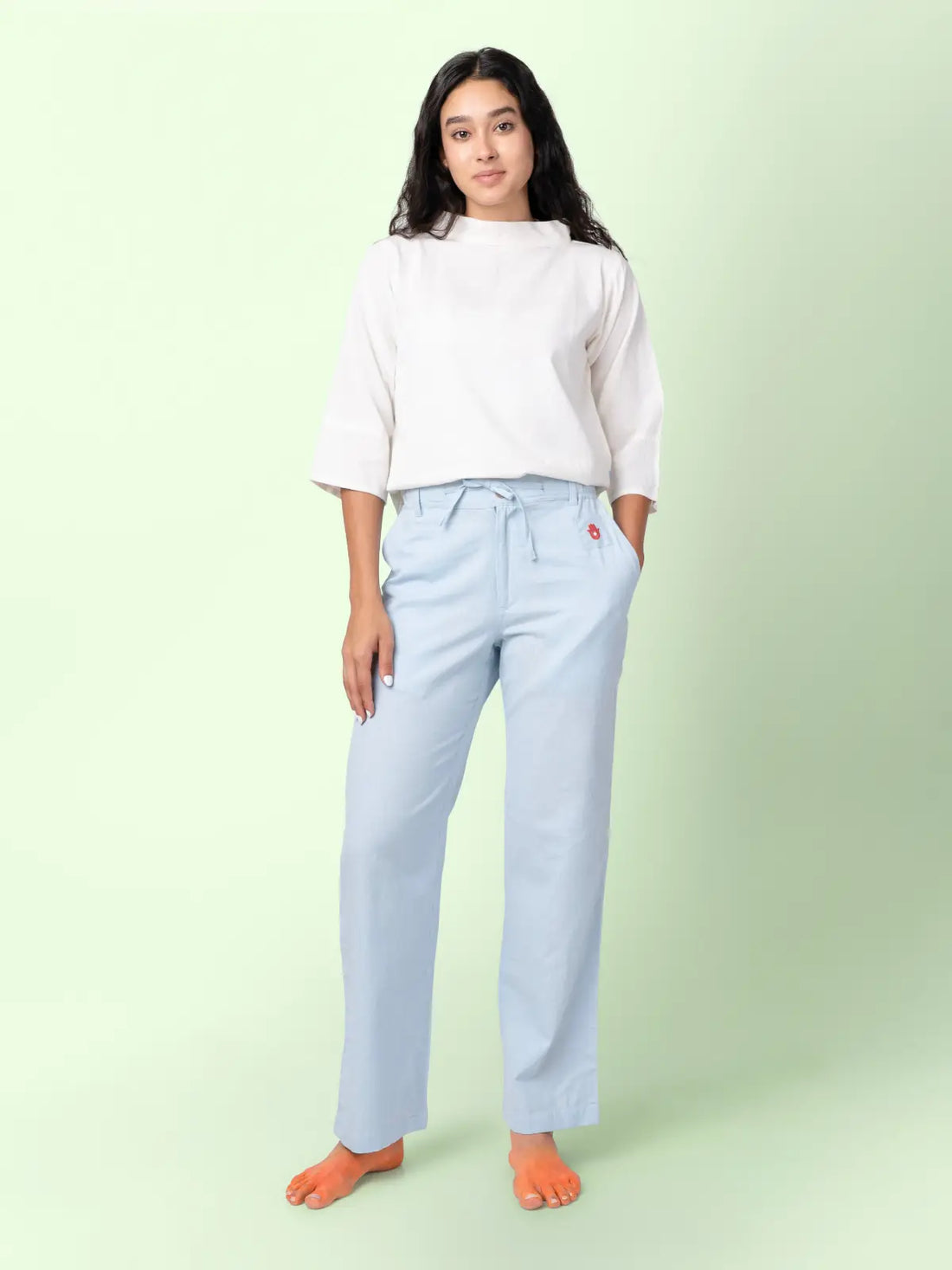 Blue Drawstring Pants