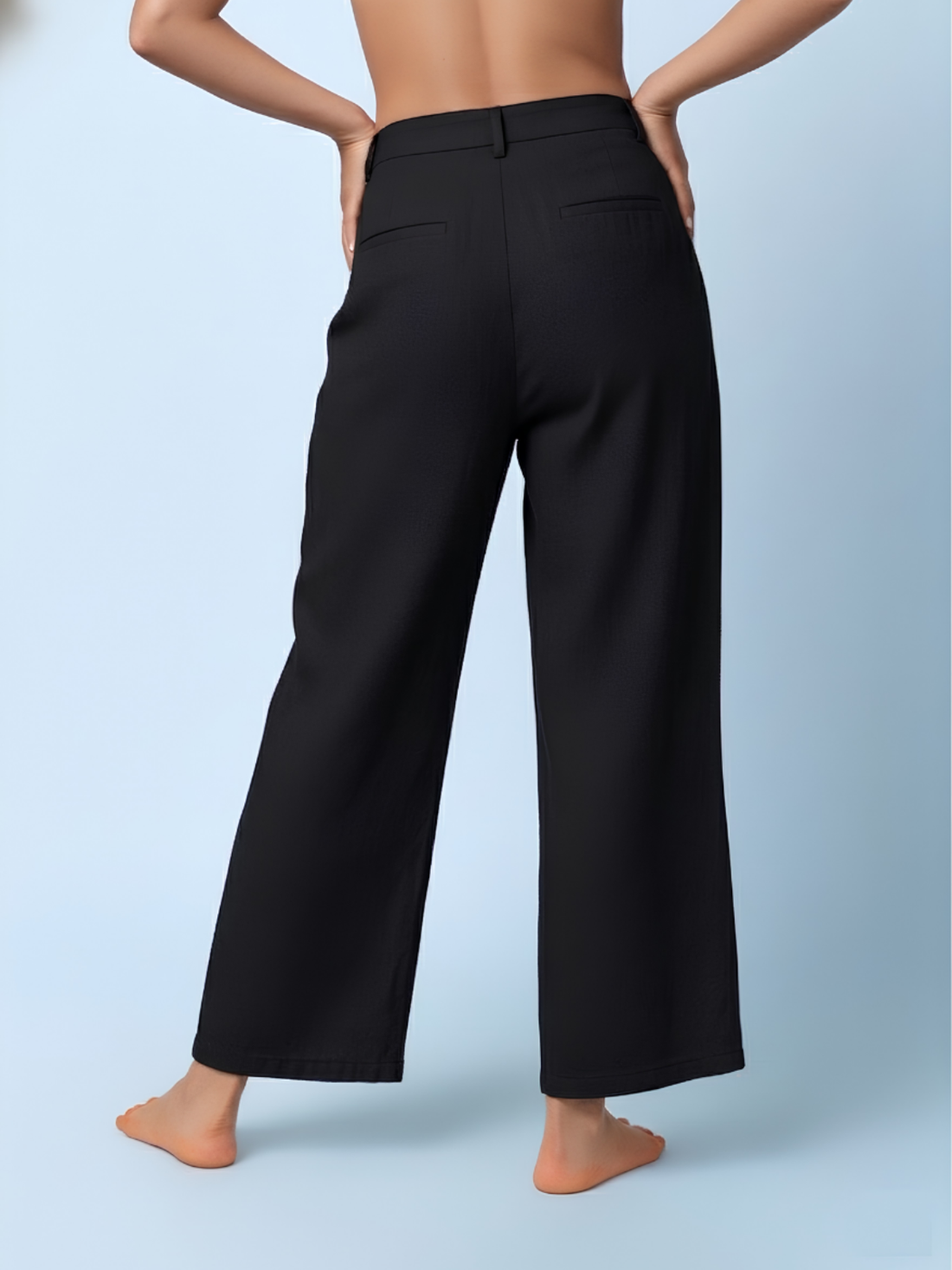 Mars - Black Pleated Pants