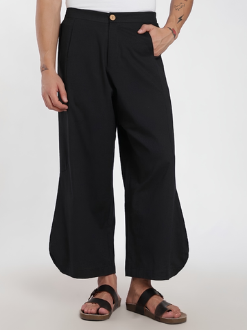 Flow -Black Pants with Side Panel