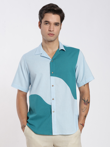 Foosh Cuban Collar Lounge Shirt