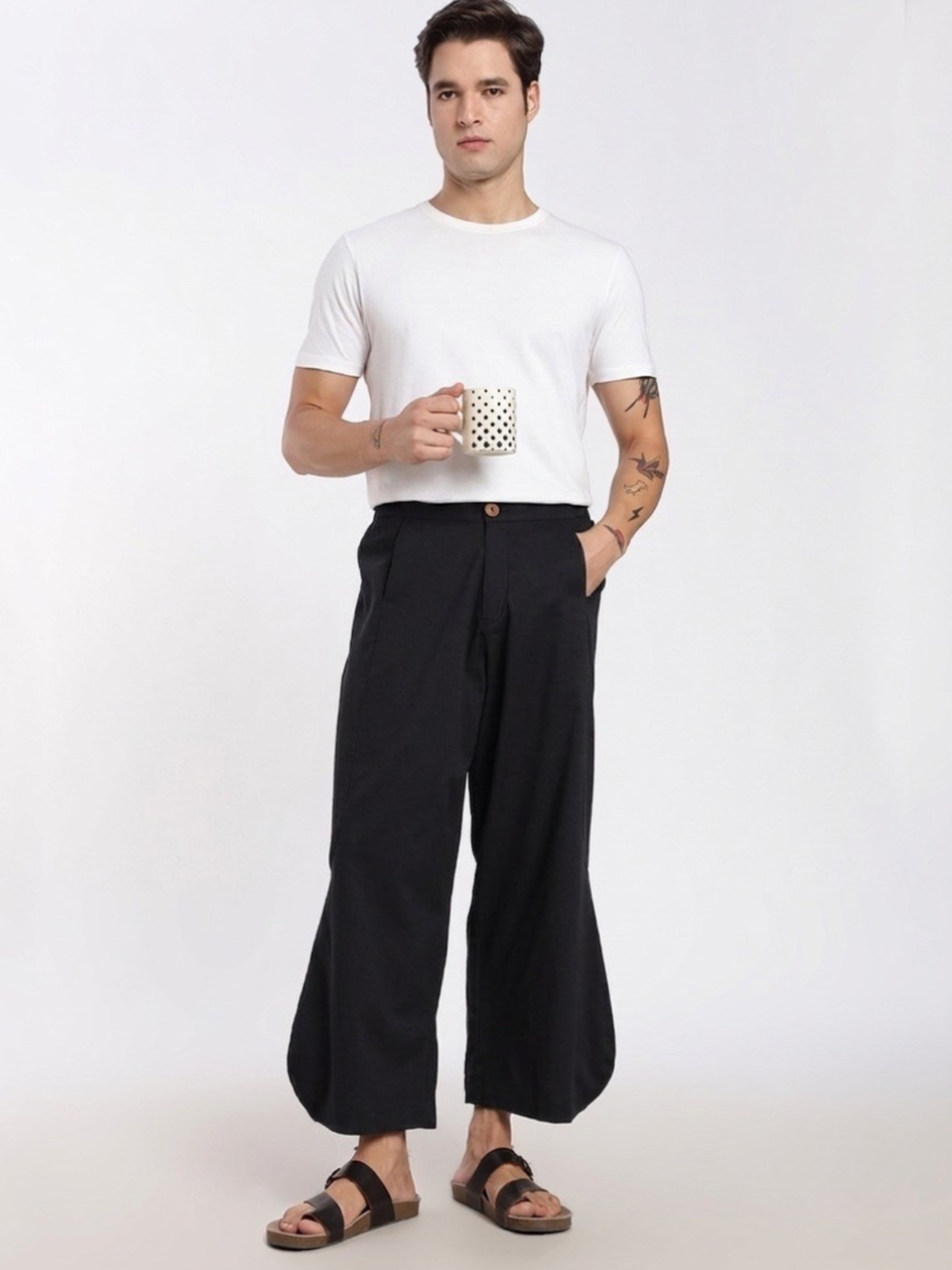 Flow -Black Pants with Side Panel