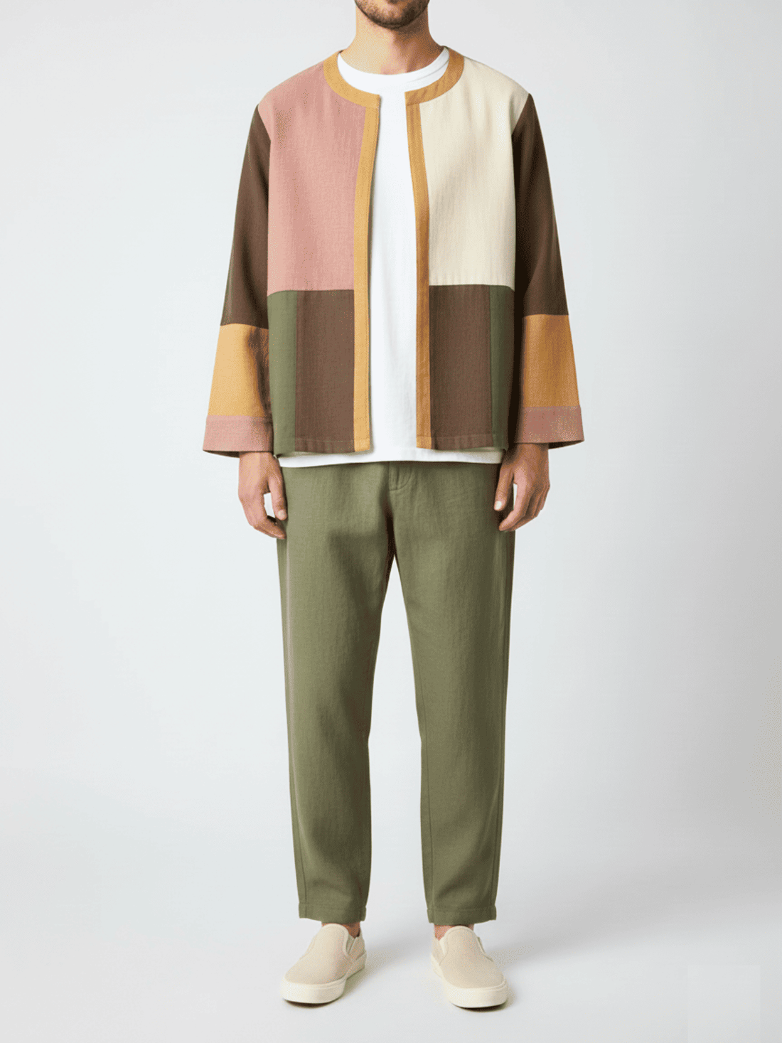 Lery Upcycled Colour Block Jacket