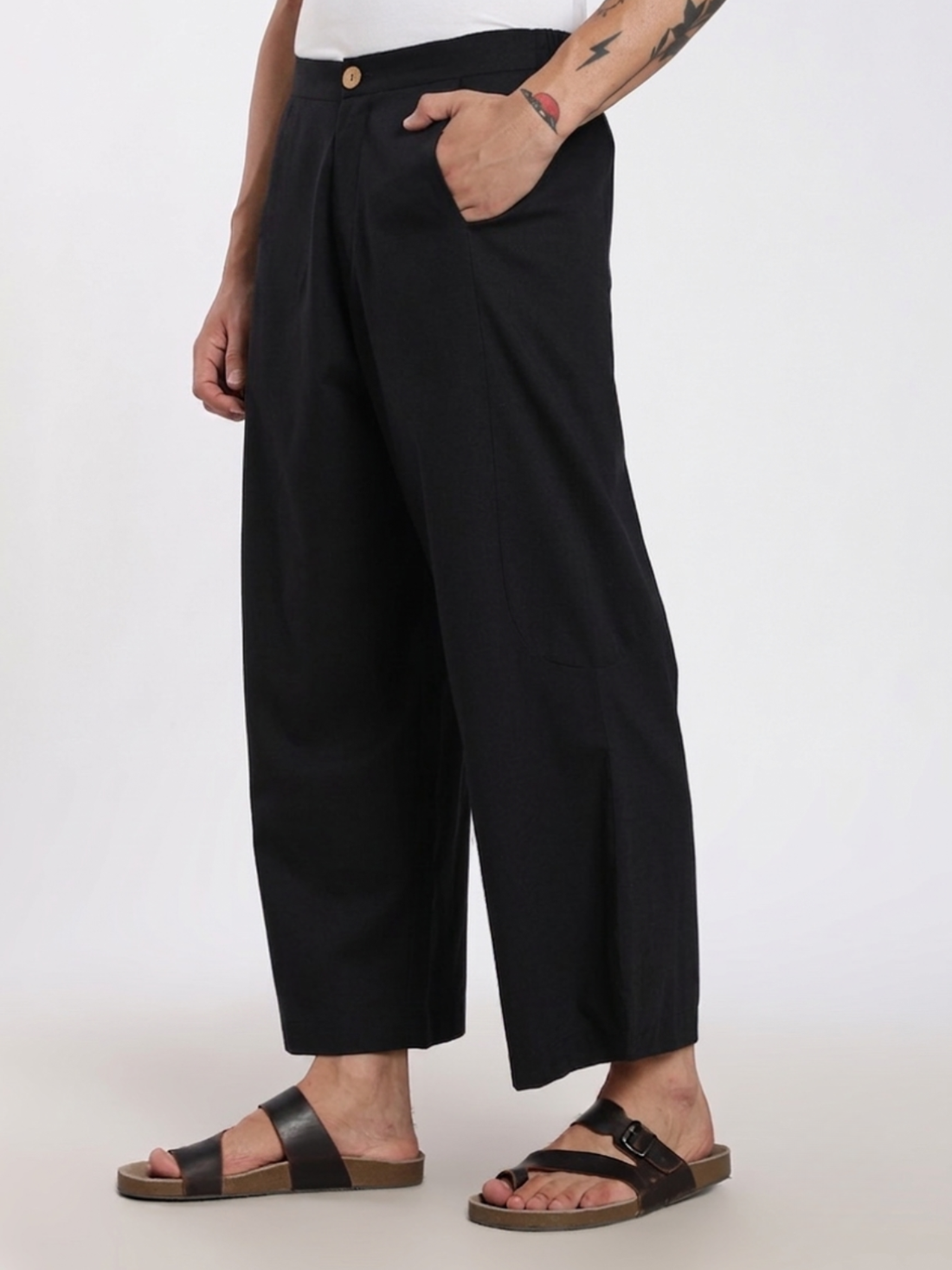 Flow -Black Pants with Side Panel
