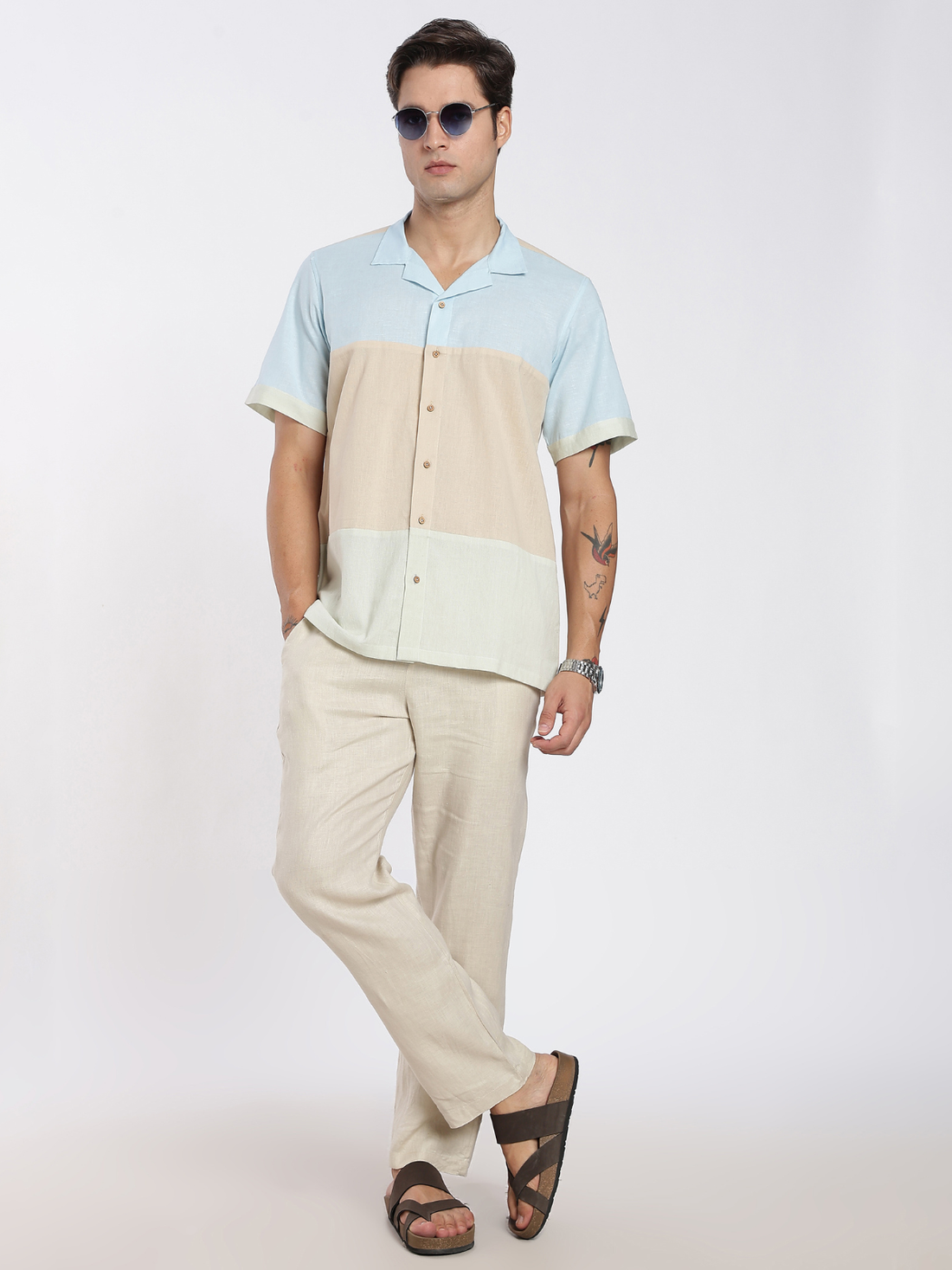 Gale Cuban Collar Lounge Shirt