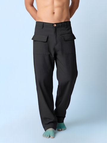 Juno - Black Patch Pocket Pants