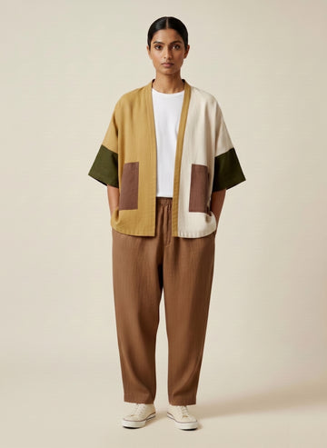 Ochre Upcycled Kimono Jacket