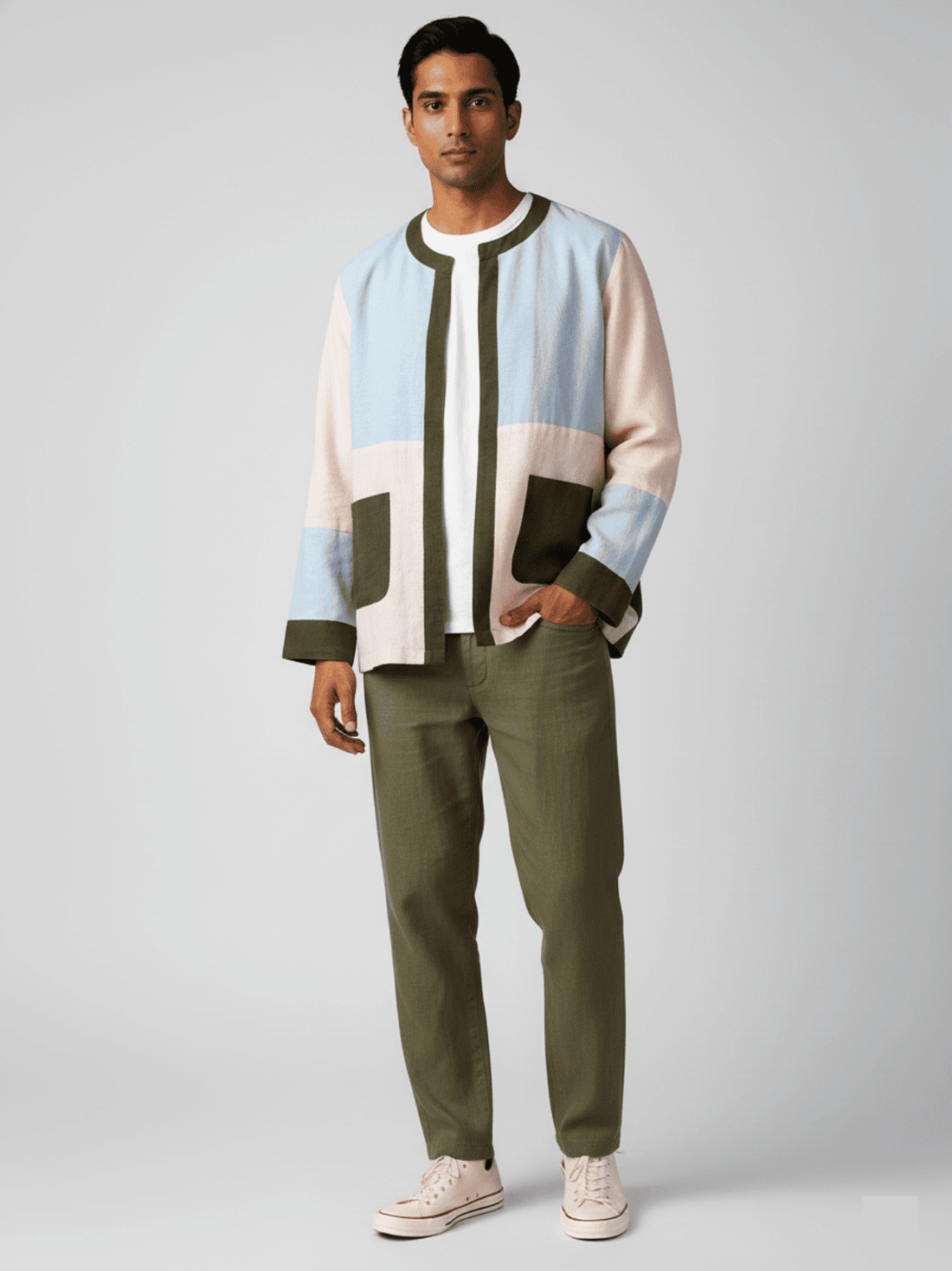 Axis Upcycled Colour Block Jacket