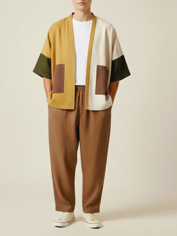 Ochre Upcycled Kimono Jacket
