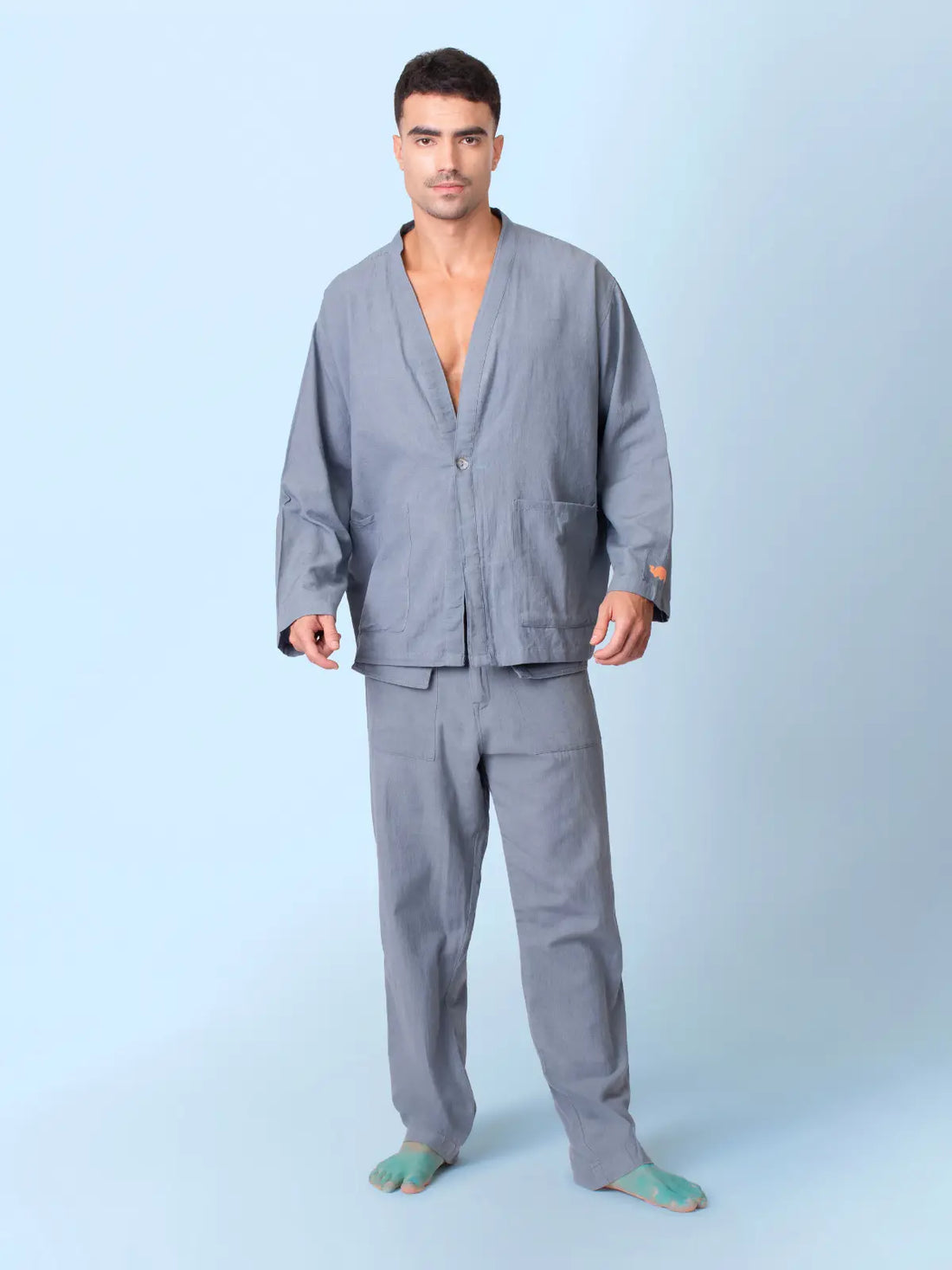 Juno - Grey Patch Pocket Pants