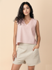 Vezee - Pink Sleeveless V-neck Top