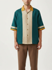 Yor Cuban Collar Paneled Shirt