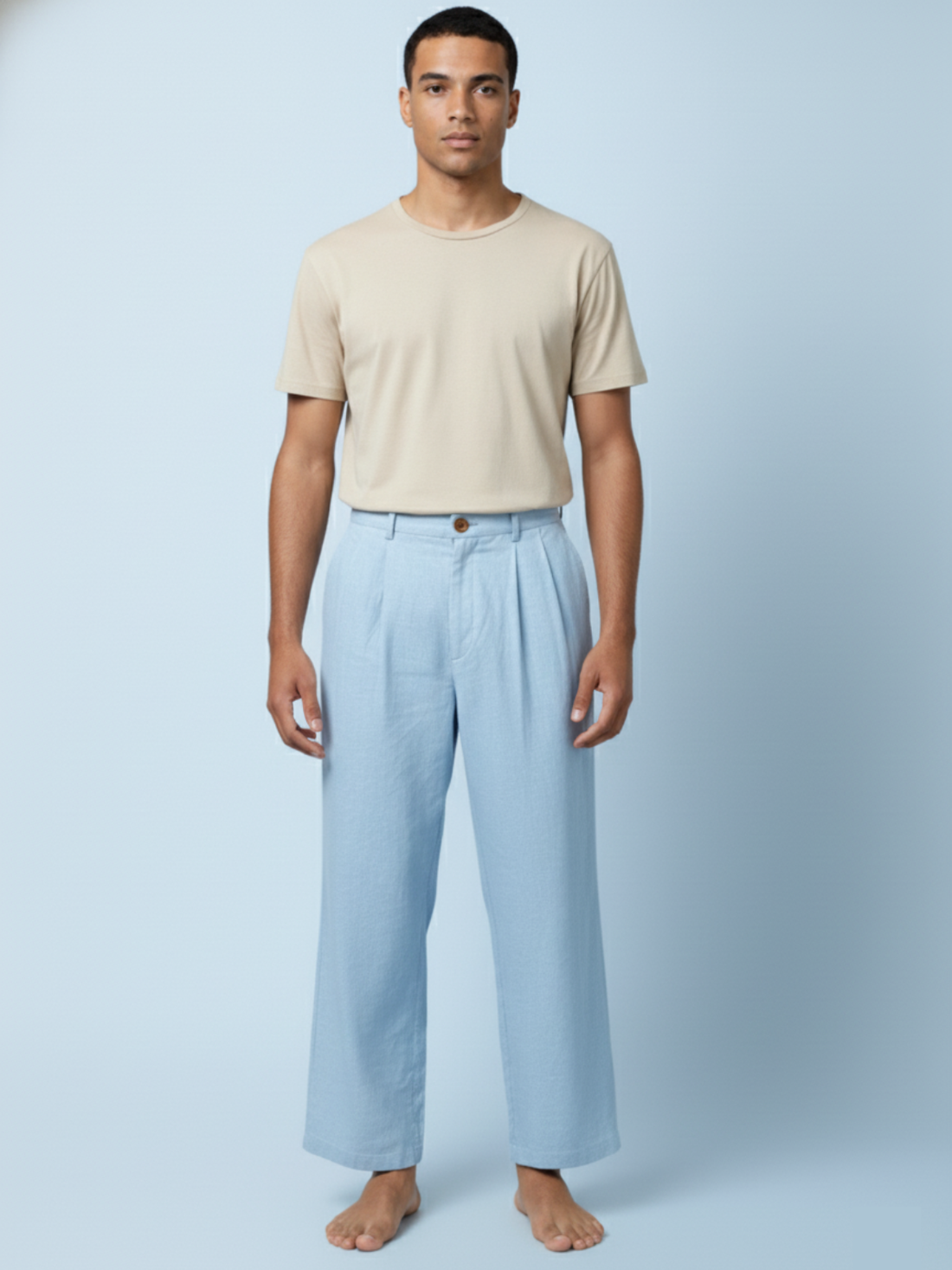 Mars - Blue Pleated Pants