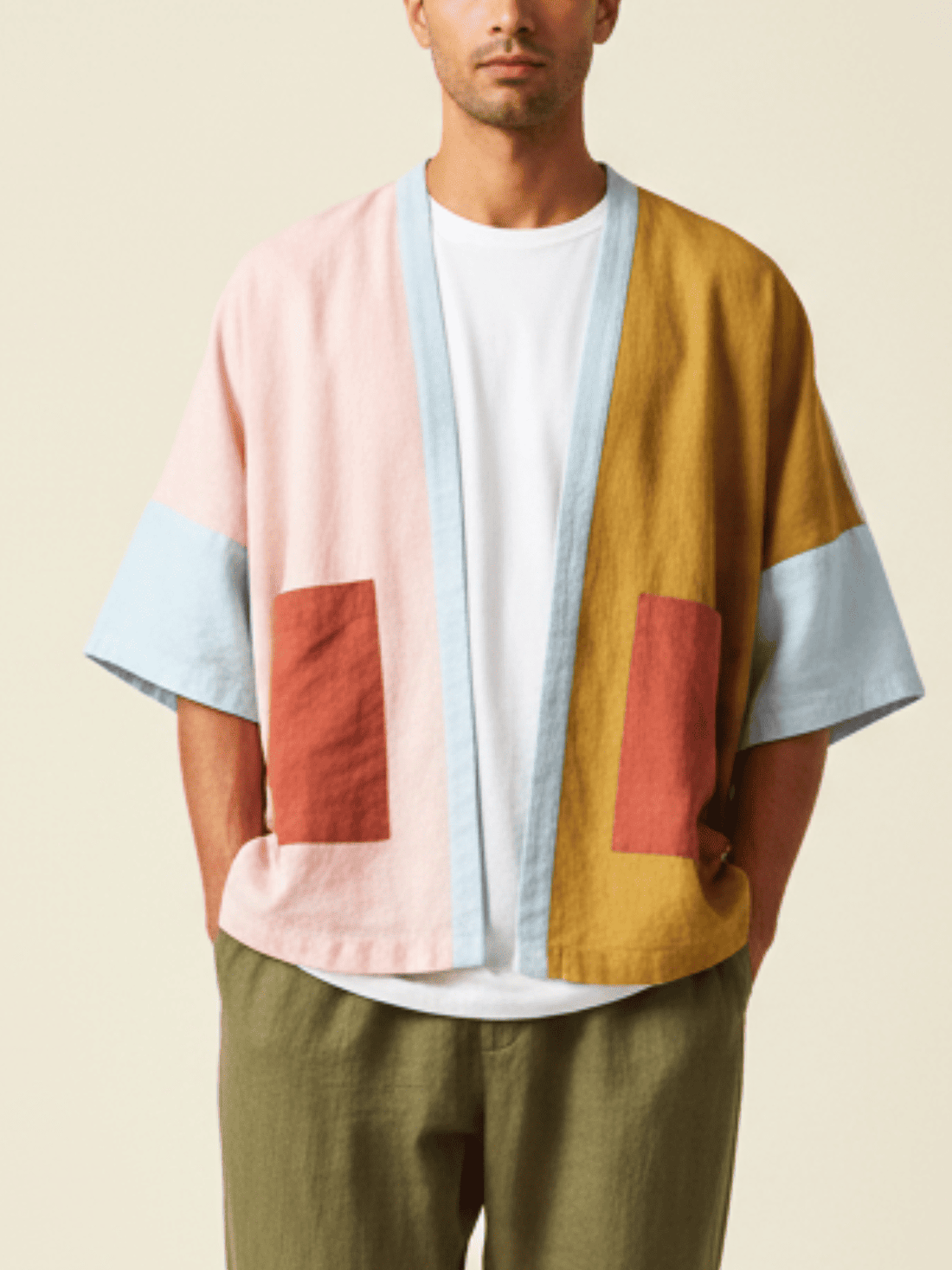 Patch & Flow Upcycled Kimono Jacket