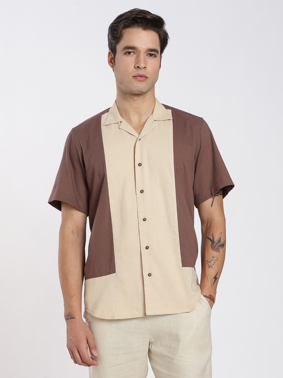 Cacao Cuban Collar Shirt image 1