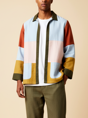 Leo Upcycled Colour Block Jacket