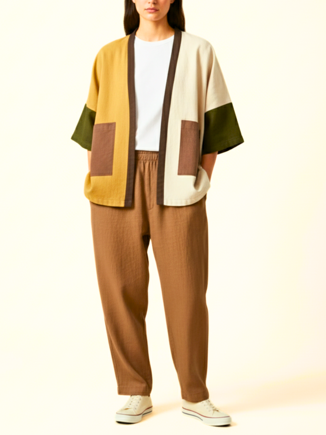 Ochre Upcycled Kimono Jacket