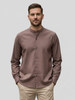 Kaza - Brown Shirt with Mandarin collar