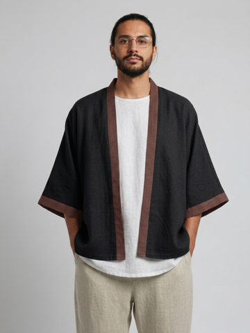 Onyx Upcycled Kimono Jacket