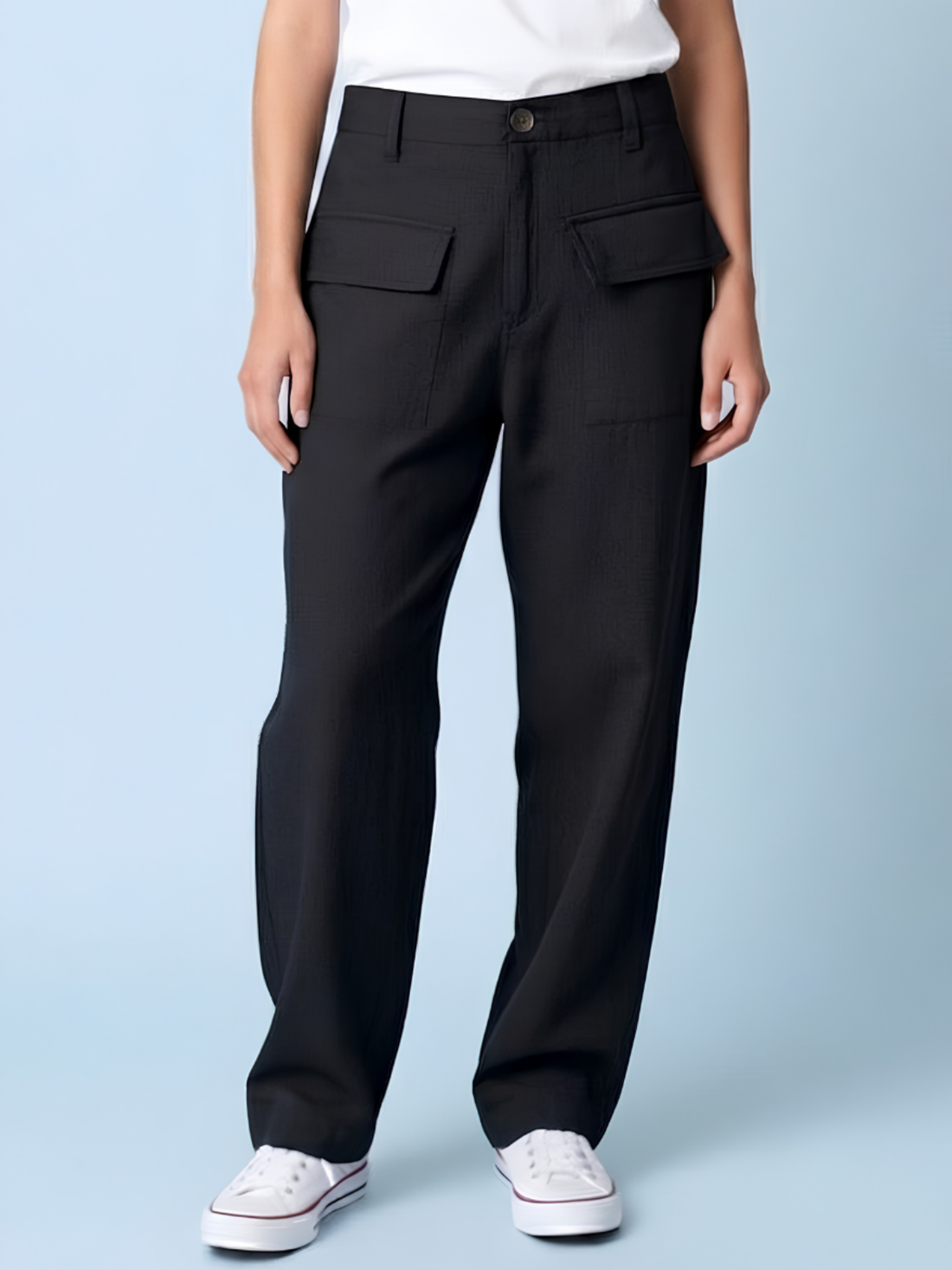 Juno - Black Patch Pocket Pants