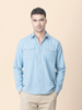 Canyon - Blue Unisex Shirt with Flap Pockets