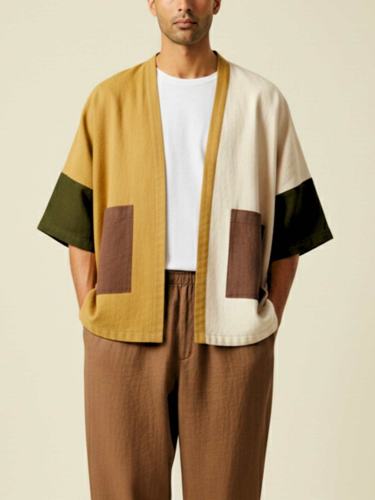 Ochre Upcycled Kimono Jacket