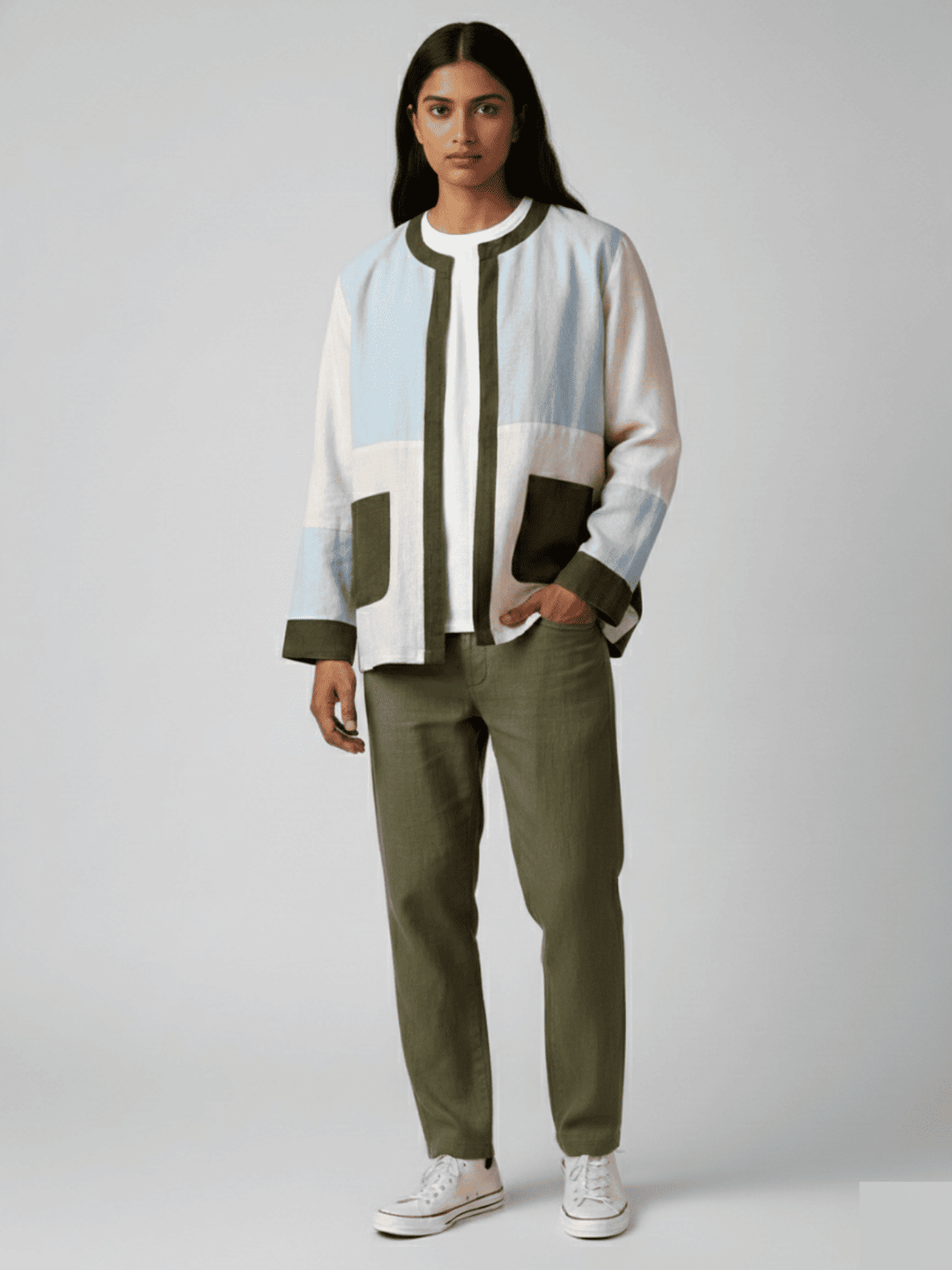 Axis Upcycled Colour Block Jacket