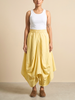 Hary - Butter Yellow Draped Harem Skirt