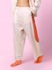 Tipa - Pink Flowy Pants with Side Panel