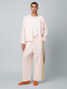 Tipa - Pink Flowy Pants with Side Panel