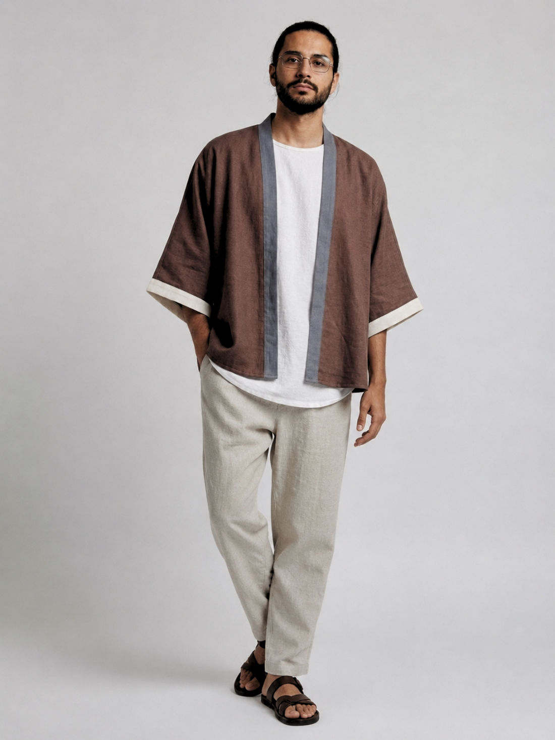 Mokka Upcycled Kimono Jacket