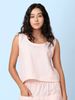 Scoop - Pink  Round Neck Sleeveless Top