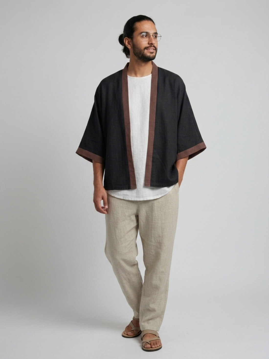 Onyx Upcycled Kimono Jacket