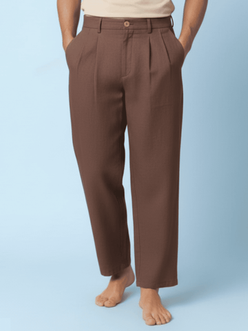 Mars - Brown Pleated Pants