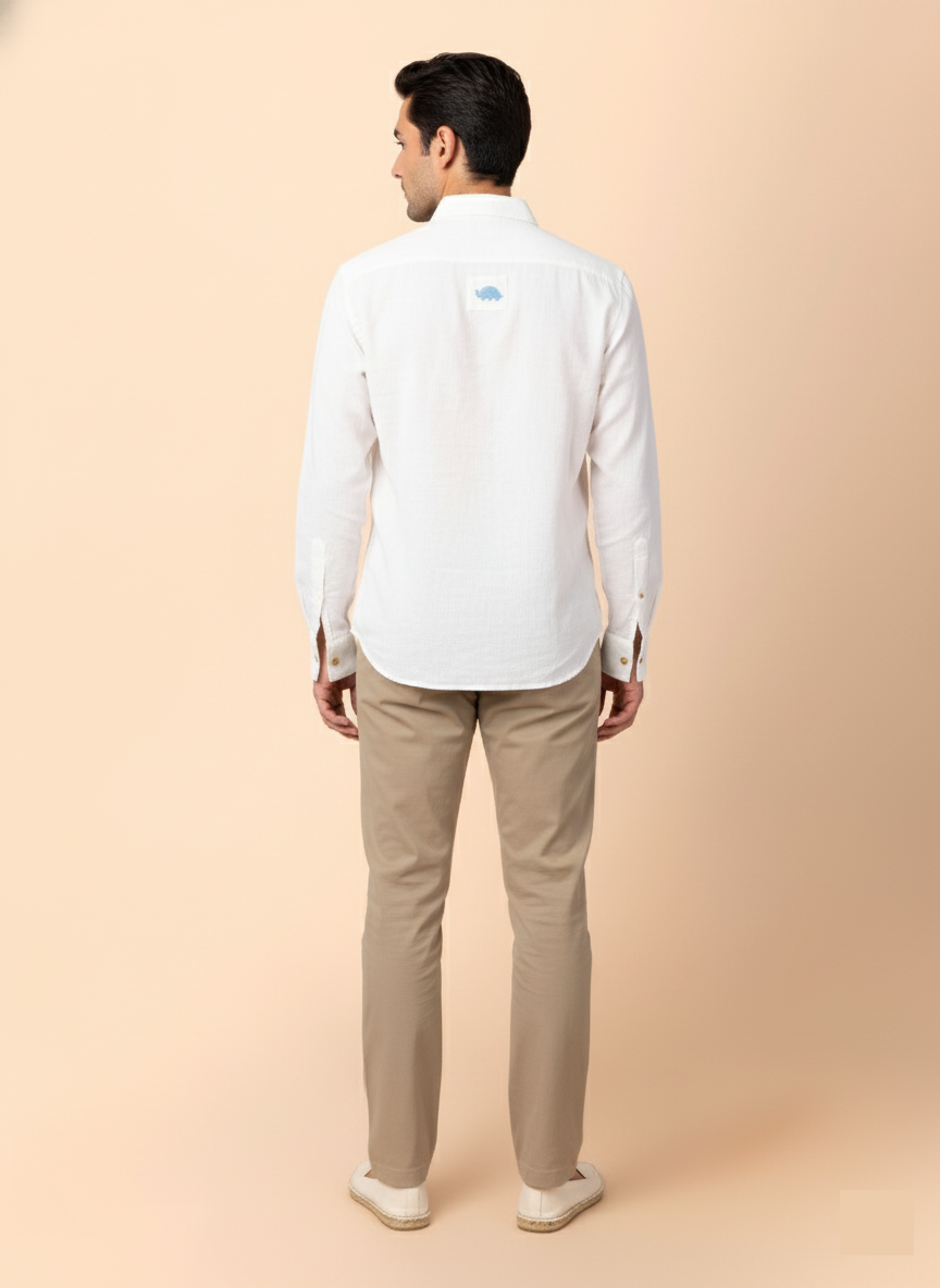 Canyon - Natural Unisex Shirt with Flap Pockets