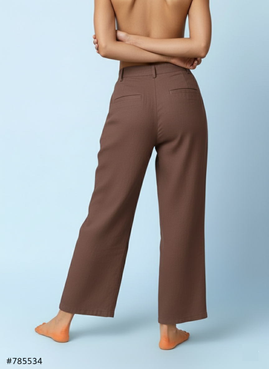 Mars - Brown Pleated Pants