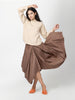 Hary - Brown Draped Harem Skirt