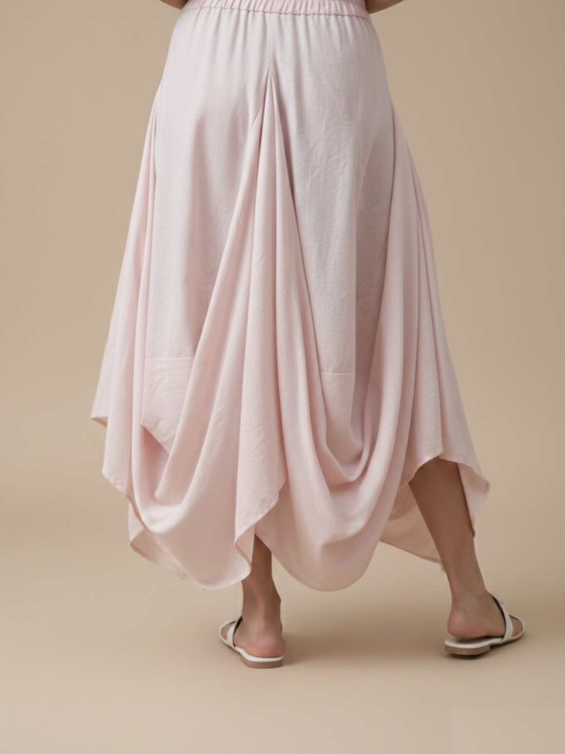 Hary - Pink Draped Harem Skirt