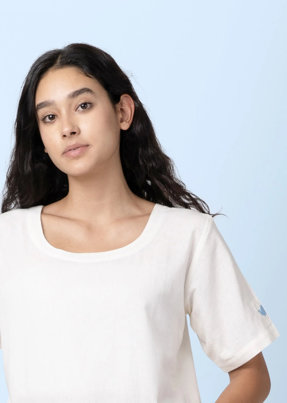 Skippy - Natural T Shirt with Kangaroo Pockets