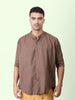 Taube - Brown Shirt with Mandarin collar