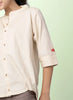 Taube - Beige Shirt with Mandarin collar