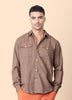 Canyon - Brown Shirt with Flap Pockets