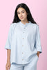 Taube - Blue Shirt with Mandarin collar