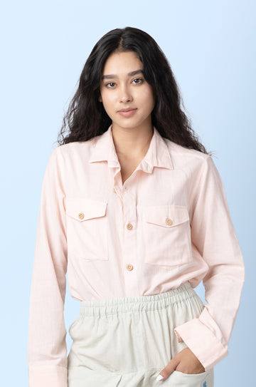 Canyon - Pink Shirt with Flap Pockets